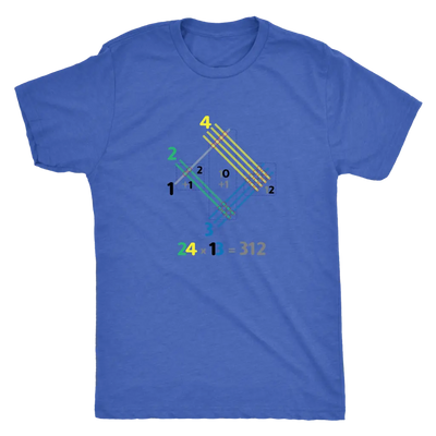 Japanese multiplication - Triblend Math T-Shirt Next Level Mens Triblend / Vintage Royal / S T-shirt | Buy from Asteria One
