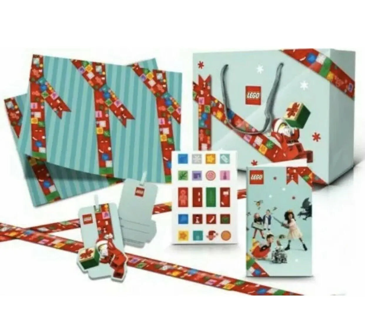Lego Vip Gifting Wrapping Paper Bag Ribbon Tag Sticker Christmas Card Set  Gifts | Buy from Asteria One