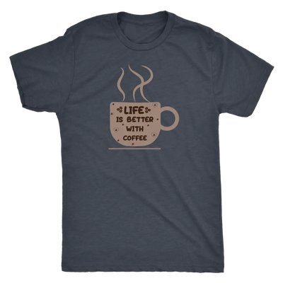 Life is better with coffee - Triblend T-Shirt Next Level Mens Triblend / Vintage Navy / S T-shirt | Buy from Asteria One