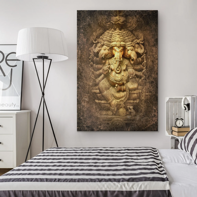 Lord Ganesha, Indian God of Prosperity  - Rectangle Gallery Canvas Art  Canvas Wall Art 3 | Buy from Asteria One