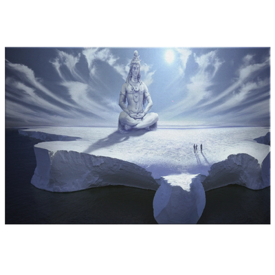 Lord Shiva - Indian God Meditating - Rectangle Gallery Canvas  Art 8 x 12 Canvas Wall Art 3 | Buy from Asteria One