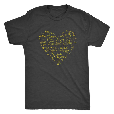 Math formulae heart - Triblend T-Shirt Next Level Mens Triblend / Vintage Black / S T-shirt | Buy from Asteria One
