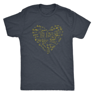 Math formulae heart - Triblend T-Shirt Next Level Mens Triblend / Vintage Navy / S T-shirt | Buy from Asteria One