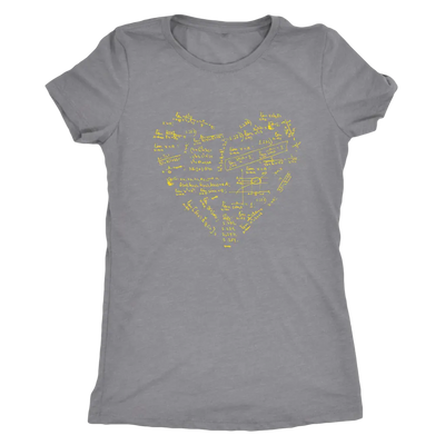 Math formulae heart - Triblend T-Shirt Next Level Womens Triblend / Heather Grey / S T-shirt | Buy from Asteria One