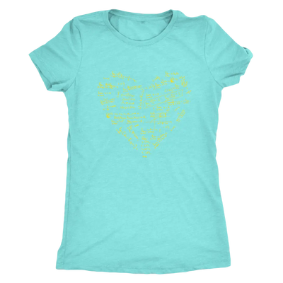 Math formulae heart - Triblend T-Shirt Next Level Womens Triblend / Tahiti Blue / S T-shirt | Buy from Asteria One
