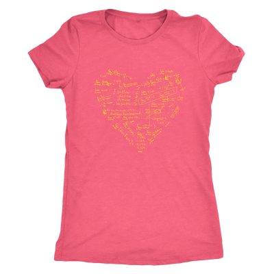 Math formulae heart - Triblend T-Shirt Next Level Womens Triblend / Vintage Light Pink / S T-shirt | Buy from Asteria One