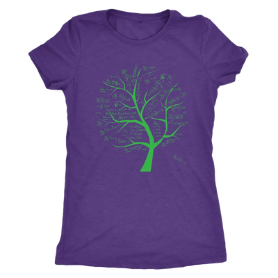 Math formulae tree - Triblend T-Shirt Next Level Womens Triblend / Purple Rush / S T-shirt | Buy from Asteria One