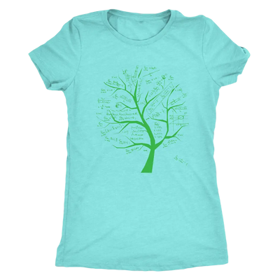 Math formulae tree - Triblend T-Shirt Next Level Womens Triblend / Tahiti Blue / S T-shirt | Buy from Asteria One