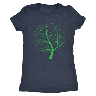Math formulae tree - Triblend T-Shirt Next Level Womens Triblend / Vintage Navy / S T-shirt | Buy from Asteria One