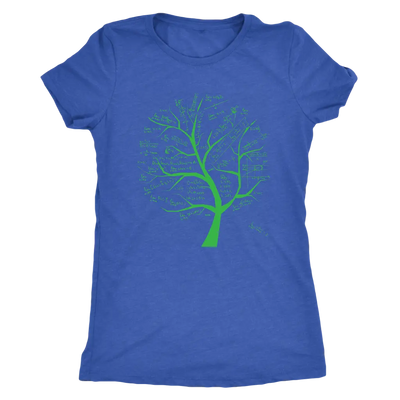 Math formulae tree - Triblend T-Shirt Next Level Womens Triblend / Vintage Royal / S T-shirt | Buy from Asteria One