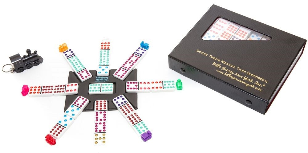 Double Twelve Mexican Train Dominoes Set