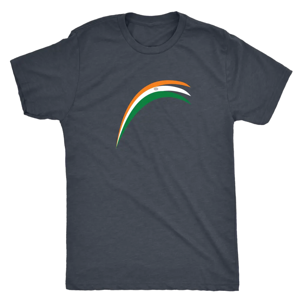Modern Indian flag strokes - Triblend T-Shirt Next Level Mens Triblend / Vintage Navy / S T-shirt | Buy from Asteria One