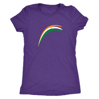 Modern Indian flag strokes - Triblend T-Shirt Next Level Womens Triblend / Purple Rush / S T-shirt | Buy from Asteria One