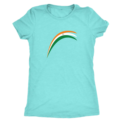 Modern Indian flag strokes - Triblend T-Shirt Next Level Womens Triblend / Tahiti Blue / S T-shirt | Buy from Asteria One