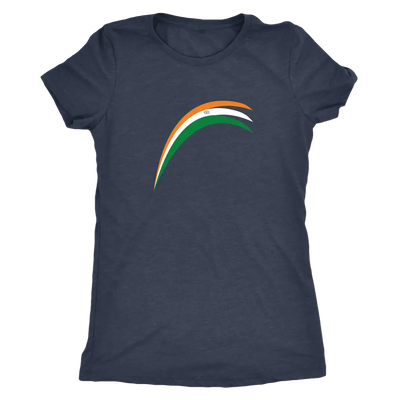 Modern Indian flag strokes - Triblend T-Shirt Next Level Womens Triblend / Vintage Navy / S T-shirt | Buy from Asteria One
