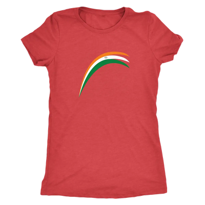 Modern Indian flag strokes - Triblend T-Shirt Next Level Womens Triblend / Vintage Red / S T-shirt | Buy from Asteria One