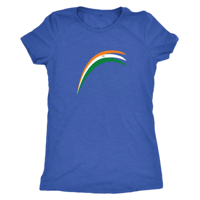 Modern Indian flag strokes - Triblend T-Shirt Next Level Womens Triblend / Vintage Royal / S T-shirt | Buy from Asteria One