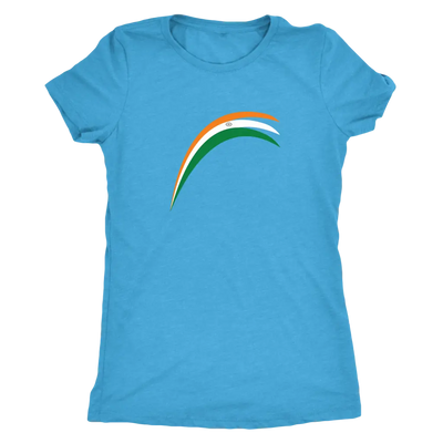 Modern Indian flag strokes - Triblend T-Shirt Next Level Womens Triblend / Vintage Turquoise / S T-shirt | Buy from Asteri...