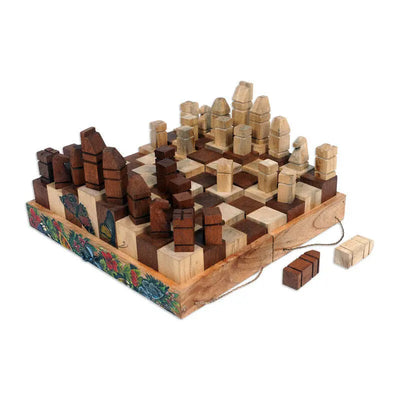 Monarch Strategy: Hand-Painted Butterfly & Floral Wood Chess Set from Bali  Chess Sets | Buy from Asteria One