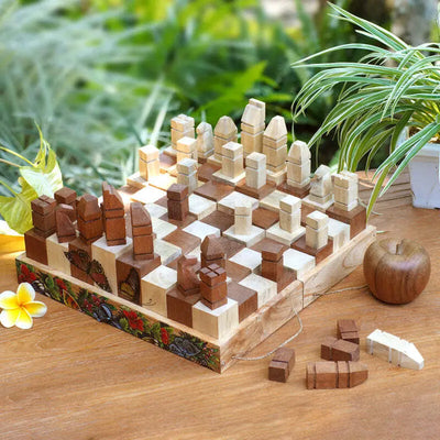 Monarch Strategy: Hand-Painted Butterfly & Floral Wood Chess Set from Bali  Chess Sets | Buy from Asteria One