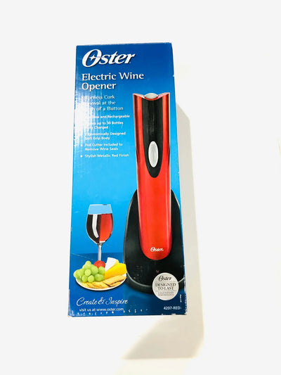 Oster Cordless Electric Wine Bottle Opener with Foil Cutter  Bar Tools | Buy from Asteria One