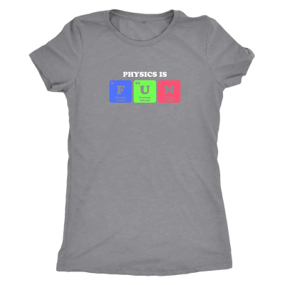 Physics in Fun - Periodic table - Triblend T-Shirt Next Level Womens Triblend / Heather Grey / S T-shirt | Buy from Asteri...
