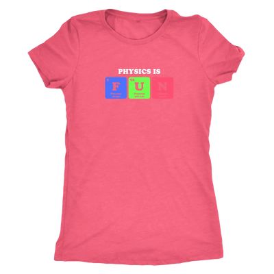 Physics in Fun - Periodic table - Triblend T-Shirt Next Level Womens Triblend / Vintage Light Pink / S T-shirt | Buy from ...
