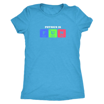 Physics in Fun - Periodic table - Triblend T-Shirt Next Level Womens Triblend / Vintage Turquoise / S T-shirt | Buy from A...