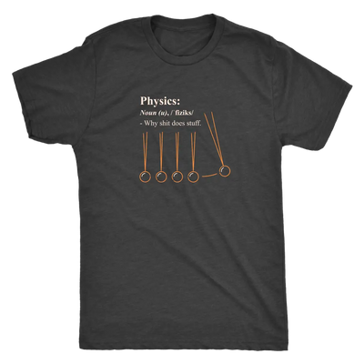 Physics - why shit does stuff  - Triblend T-Shirt Next Level Mens Triblend / Vintage Black / S T-shirt | Buy from Asteria One