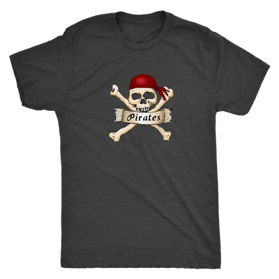 Pirates Skull cross bone - Pirates Triblend T-Shirt Next Level Mens Triblend / Vintage Black / S T-shirt | Buy from Asteri...