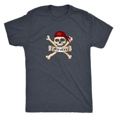 Pirates Skull cross bone - Pirates Triblend T-Shirt Next Level Mens Triblend / Vintage Navy / S T-shirt | Buy from Asteria...