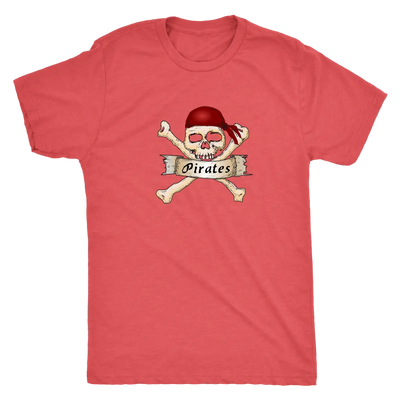 Pirates Skull cross bone - Pirates Triblend T-Shirt Next Level Mens Triblend / Vintage Red / S T-shirt | Buy from Asteria One