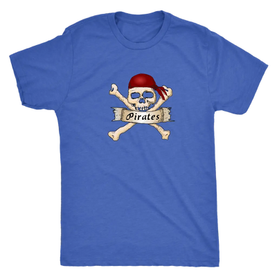 Pirates Skull cross bone - Pirates Triblend T-Shirt Next Level Mens Triblend / Vintage Royal / S T-shirt | Buy from Asteri...