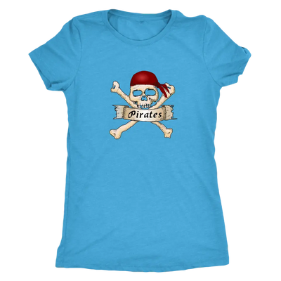 Pirates Skull cross bone - Pirates Triblend T-Shirt Next Level Womens Triblend / Vintage Turquoise / S T-shirt | Buy from ...
