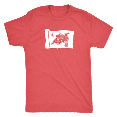 Pirates treasure map - Pirates Triblend T-Shirt Next Level Mens Triblend / Vintage Red / S T-shirt | Buy from Asteria One