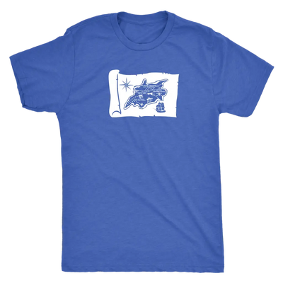 Pirates treasure map - Pirates Triblend T-Shirt Next Level Mens Triblend / Vintage Royal / S T-shirt | Buy from Asteria One