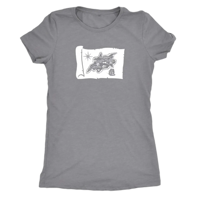 Pirates treasure map - Pirates Triblend T-Shirt Next Level Womens Triblend / Heather Grey / S T-shirt | Buy from Asteria One