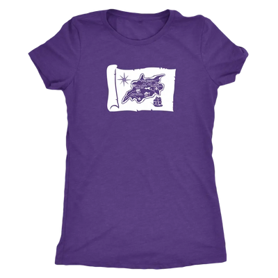 Pirates treasure map - Pirates Triblend T-Shirt Next Level Womens Triblend / Purple Rush / S T-shirt | Buy from Asteria One