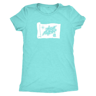 Pirates treasure map - Pirates Triblend T-Shirt Next Level Womens Triblend / Tahiti Blue / S T-shirt | Buy from Asteria One