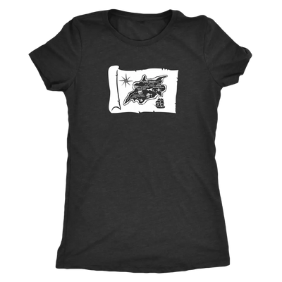 Pirates treasure map - Pirates Triblend T-Shirt Next Level Womens Triblend / Vintage Black / S T-shirt | Buy from Asteria One