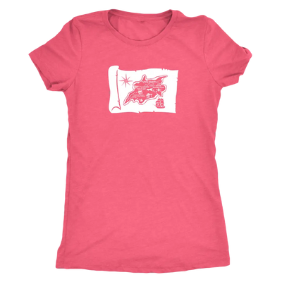Pirates treasure map - Pirates Triblend T-Shirt Next Level Womens Triblend / Vintage Light Pink / S T-shirt | Buy from Ast...