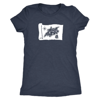Pirates treasure map - Pirates Triblend T-Shirt Next Level Womens Triblend / Vintage Navy / S T-shirt | Buy from Asteria One