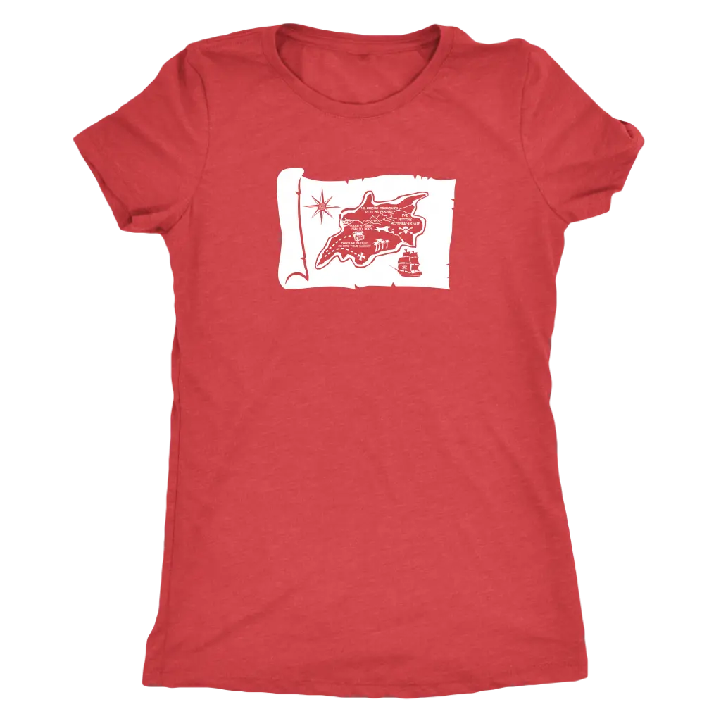 Pirates treasure map - Pirates Triblend T-Shirt Next Level Womens Triblend / Vintage Red / S T-shirt | Buy from Asteria One