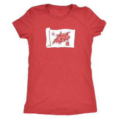 Pirates treasure map - Pirates Triblend T-Shirt Next Level Womens Triblend / Vintage Red / S T-shirt | Buy from Asteria One