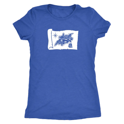 Pirates treasure map - Pirates Triblend T-Shirt Next Level Womens Triblend / Vintage Royal / S T-shirt | Buy from Asteria One