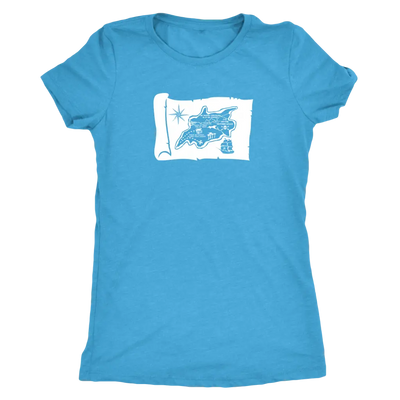Pirates treasure map - Pirates Triblend T-Shirt Next Level Womens Triblend / Vintage Turquoise / S T-shirt | Buy from Aste...