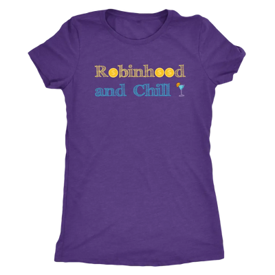 Robinhood and Chill - Triblend Trading T-Shirt Next Level Womens Triblend / Purple Rush / S T-shirt | Buy from Asteria One