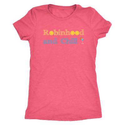 Robinhood and Chill - Triblend Trading T-Shirt Next Level Womens Triblend / Vintage Light Pink / S T-shirt | Buy from Aste...
