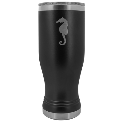 Sea horse stainless steel vacuum insulated BPA and Lead Free coffee Tumbler with clear lid Black Tumblers | Buy from Aster...
