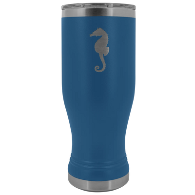 Sea horse stainless steel vacuum insulated BPA and Lead Free coffee Tumbler with clear lid Blue Tumblers | Buy from Asteri...